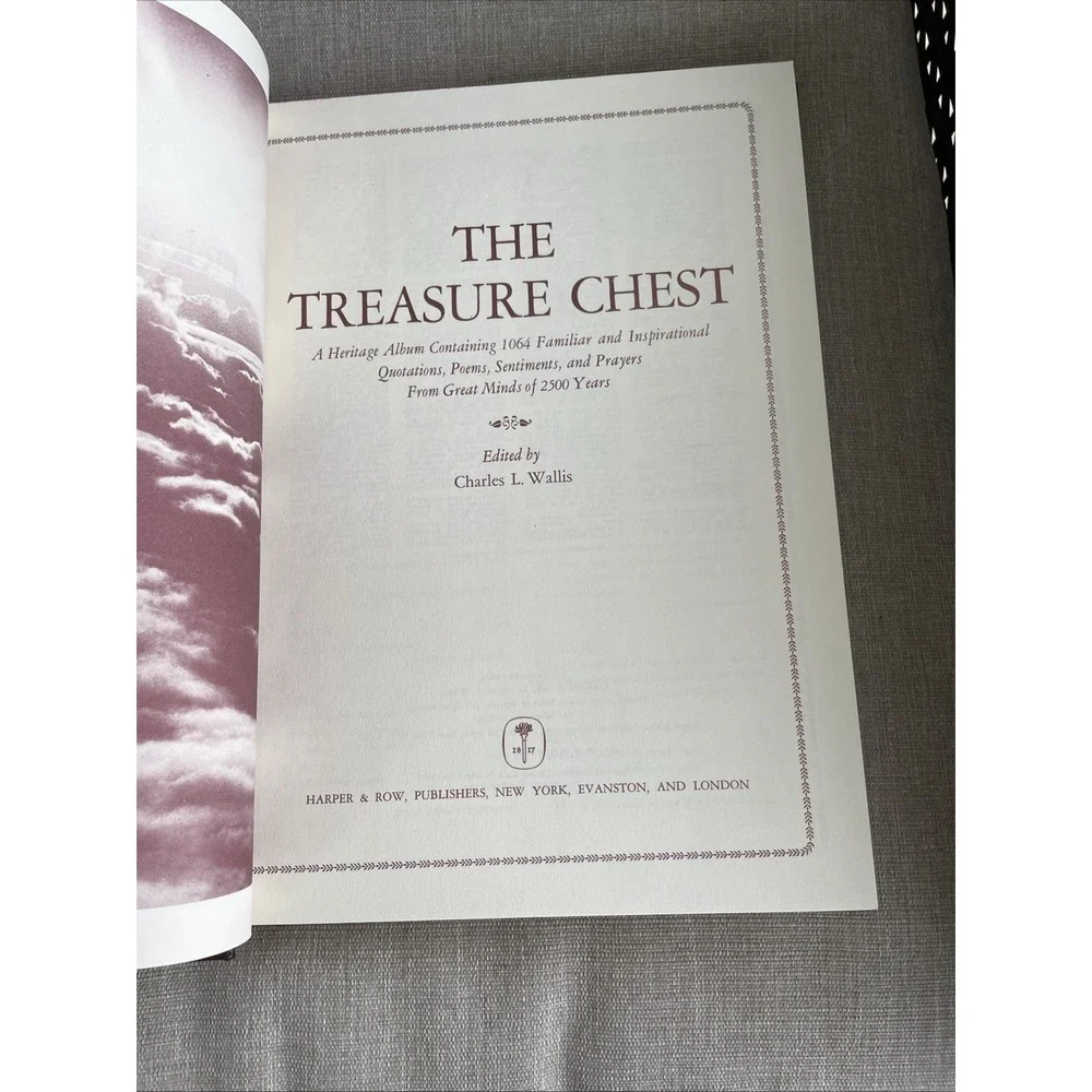 The Treasure Chest Charles L. Wallis 1965 Hardcover Book Vintage Inspirational
